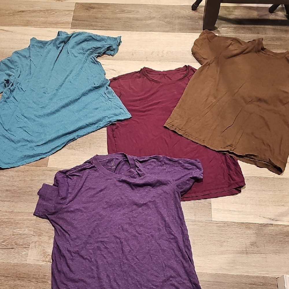Set of Four Casual T-Shirts in Various Colors bundle from the gap H and M hanes